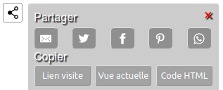 Boite de dialogue Partager